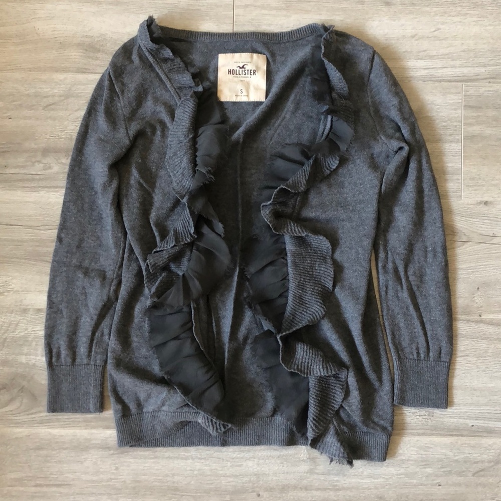 Hollister Ruffle Edge Cardigan - Picture 1 of 5
